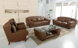 New Modern Living Room Furniture Leather Wooden Sofa