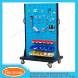 Custom Double Sides Metal Hanging Free Standing Hand Tool Display Shelves for Retail Stores