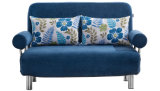 Lovely Fabric Folded Sofa Bed with Round Armrest