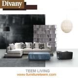 Modern Living Room Furniture L Shape Fabric Leather Sofa