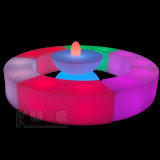 LED Bend Stool Lamp Seat Ottoman and an Table All-in-One