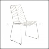 Modern Restaurant Metal Leaf Shape Wire Sled Base Chair (SP-MC005)
