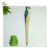 Wood Craft Ballpen with Lovely Wooden Anima Carved and Painted by Hand
