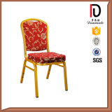 Square Back Gold Aluminium Chairs for Banquet Hall