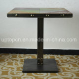 Retro Style Restaurant Furniture Argyle Table with Cast Iron Table Leg (SP-RT465)