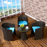 Foshan Outdoor Furniture Rattan Stacking Chair Glass Table Garden Sets (Z307)