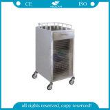 AG-Ss027 with One Lockable Drawer Stainless Steel Frame Hospital Trolley