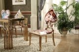 Luxury Flower Pattern Dining Chair Banquet Chair with Fabric