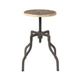 Reasonal Price Industrial Wooden Bar Stool with Round Seat (FS-Scew14013)