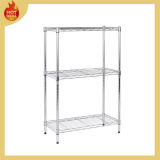 Chrome Wire Mesh Rack, Kitchen Wire Shelving and Metal Rack, Collapsible Steel Wire Shelving