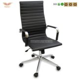 Morden Luxury Leather Adjustable Executive Ribbed Office Chair with Arm