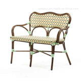 Outdoor French Bistro Bamboo Look Rattan Garden Armrest Chair (SP-OC360)