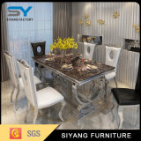 Home Furniture Marble Table Dining Table Chair Steel Dining Table