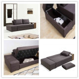 Sectional Sofa Bed with Coffee Table and Double Storage
