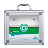 Portable Handle Metal First Aid Cabinet with Glass Door