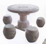 Antique Stone Drum Table (HS2003)