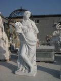 Roman Statue by White Marble Sculpture
