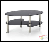 Oval Glass Coffee Table Modern Design (CT001)