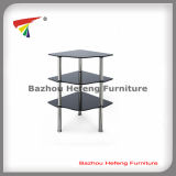 Tempered Glass Side Table with Stainless Steel (C022)