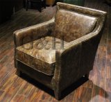 Classic French Style Soho Tufted Genuine Leather Sofa