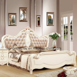Elegant European Style Carved White Wooden Beds