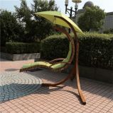 Outdoor Patio Hanging Swing Chair with Wood Frame