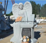 Western Style Granite Headstone Cheap Weeping Angel Monument with High Quality