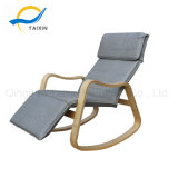 Sofa Fabric Bend Wood Rocking Chair for Relaxing