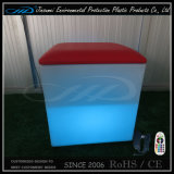 LED Furniture Cube Stool with PE Plastic Material
