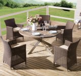 Outdoor Wicker Patio Furniture Cancun Garden Rattan Home Hotel Office Chair and Table (J375R)