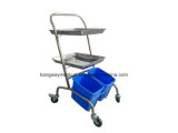 Stainless Steel Medical Hospital Treatment Trolley with ISO Approved (SLV-C4007)