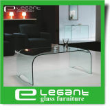Clear Curved Glass Center Table