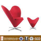 Modern Orange Fabric Fiberglass Heart Cone Chair by Verner Panton