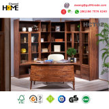 European Style Office Furniture Solid Wood Oak Bookcase and Study Table (HCT-02)