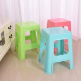 100% PP New Material Square Style Four Heart Pattern Plastic Stool for Adult