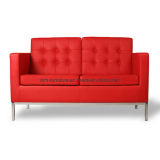 Florence Knoll Modern Office Waiting Room Leather Sectional Sofa