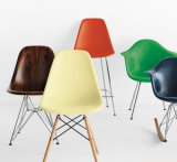 Eames Inspired Modern Design Dining Chairs with Armrest Patchwork Fabric Ella