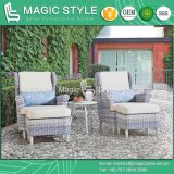 Outdoor Wicker Sofa with Cushion Garden Leisure Rattan Sofa Set Wicker Weaving Footstool Patio Sofa with Footstool