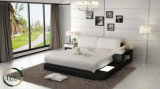 Dubai Bed Furniture Solid Wood Leather Bed