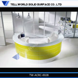 Tw Modern White and Green Small Office Reception Desk
