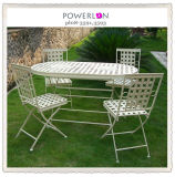 Classic Folding White Metal Dining Table Sets (PL08-3591/3593)