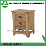 3 Drawer Cabinet Oak Wood Side Table (W-B-0036)