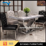 Dining Furniture Marble Top Stainless Steel Dining Table