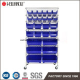 8 Layers Industrial Warehouse Equipment Chrome Plastic Bin Steel Wire Shelving Solutions