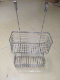 Iron Wire Dual-Tier Kitchen Basket, Over The Cabinet Basket