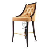 Luxury Hotel Restaurant Club Furniture Wooden High Barstool Chair