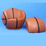 Basketball Children Leather Turntable Sofa with Ottoman/Kids Furniture/Baby Chair (SF-107)