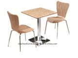 Fast Food Restaurant Table and Chair with 2 Chairs