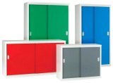 Red Color Powder Coating Metal Sliding Door Storage File Office Cabinet