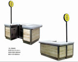 Supermarket Wood Shop Modern Cash Counter Table Wood Design